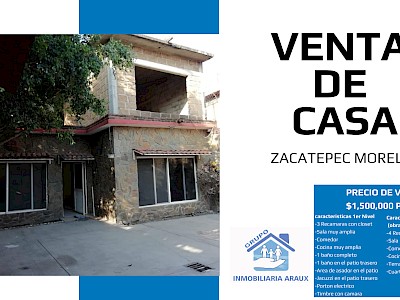 VENTA DE CASA EN ZACATEPEC MORELOS