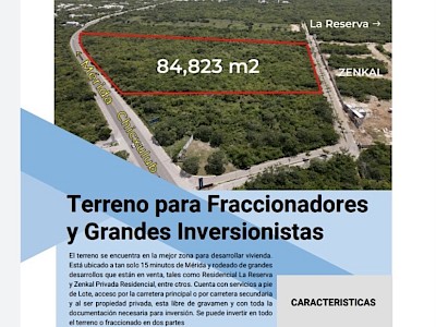 TERRENO EN CHICXULUB PUEBLO 8.4 HECTÁREAS