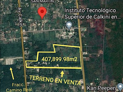 MAGNÍFICO TERRENO DE 40.79 HECTÁREAS EN VENTA EN CAMPECHE