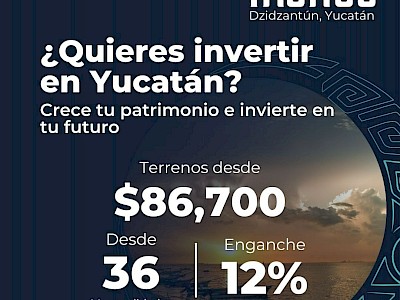 TERRENOS DESARROLLO IXCHEL EN DZIDZANTÚN, YUCATÁN A 10 MINUTOS DE LA PLAYA DE SANTA CLARA.