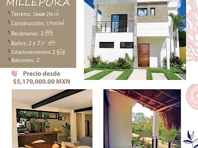 PREVENTA RESIDENCIA EN PRIVADA CORAL, TULÚM MODELO MILLEPORA