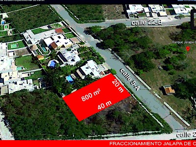 TERRENO EN VENTA EN FRACCIONAMIENTO JALAPA, CHOLUL, MERIDA YUCATAN 