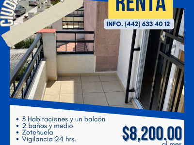 CASA EN RENTA EN CIUDAD DEL SOL