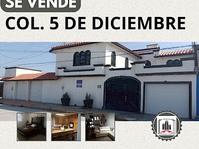 VENTA DE CASA DE DOS PLANTAS COL. 5 DE DICIEMBRE, REYNOSA, TAMPS