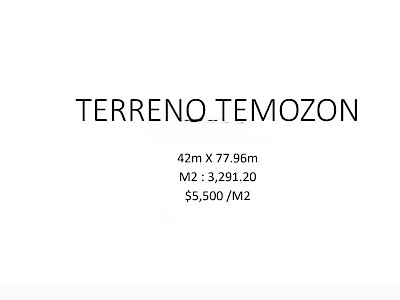 TERRENO EN VENTA TEMOZON NORTE