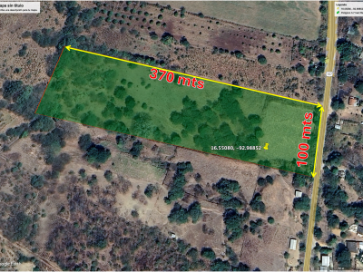 Terreno en Venta, 3.7 Hect. Sobre la Carretera Tuxtla Gutiérrez - Julian Grajales.