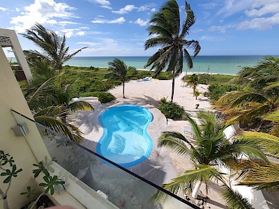Venta de departamento frente al mar en el Km 29.5, Chicxulub Puerto, Yucatán