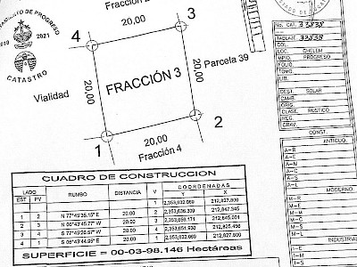2 terrenos en venta carretera Chelem Chuburna 400 m2 cada uno