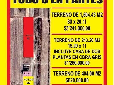 TERRENO CON CASA EN OBRA GRIS EN TENANCINGO TLAXCALA