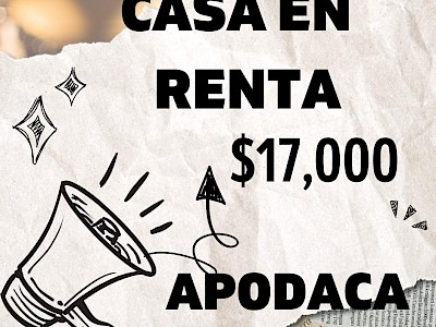 Hermosa casa en renta 