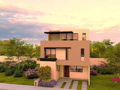 CASA EN PREVENTA CON ROOF GARDEN,  CHARDONNAY PLUS ALELLA, ZIBATÁ, QUERÉTARO