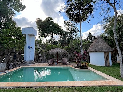 CASA EN RENTA VACACIONAL EN LA SELVA POR PUERTO MORELOS RUTA DE LOS CENOTES 