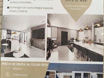 casas en venta fracc. acapulco, ensenada, bc